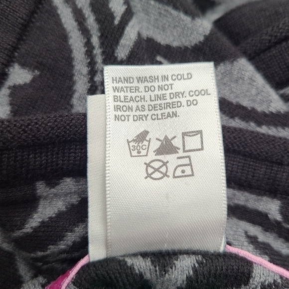 Avalanche Knit Sweater with Offset Zipper and Hood, Black And Grey, Size Small - Picture 8 of 8